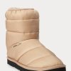 Bottes matelassées marron pour femme avec logo Ralph Lauren Bottes matelassées marron pour femme avec logo Ralph Lauren