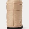 Bottes matelassées marron pour femme avec logo Ralph Lauren Bottes matelassées marron pour femme avec logo Ralph Lauren