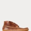Bottes mocassins chukka en cuir marron Ralph Lauren pour homme Bottes mocassins chukka en cuir marron Ralph Lauren pour homme