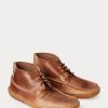 Bottes mocassins chukka en cuir marron Ralph Lauren pour homme Bottes mocassins chukka en cuir marron Ralph Lauren pour homme