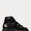 Bottes noires Ralph Lauren Dimicia Welington Burnishedie pour femmes Bottes noires Ralph Lauren Dimicia Welington Burnishedie pour femmes