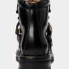 Bottes noires Ralph Lauren Dimicia Welington Burnishedie pour femmes Bottes noires Ralph Lauren Dimicia Welington Burnishedie pour femmes