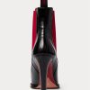 Bottes noires/rouges en cuir de veau Zoie Ralph Lauren pour femme Bottes noires/rouges en cuir de veau Zoie Ralph Lauren pour femme