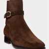Bottes Ralph Lauren Welington en daim de veau marron foncé pour homme Bottes Ralph Lauren Welington en daim de veau marron foncé pour homme
