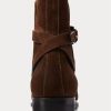 Bottes Ralph Lauren Welington en daim de veau marron foncé pour homme Bottes Ralph Lauren Welington en daim de veau marron foncé pour homme
