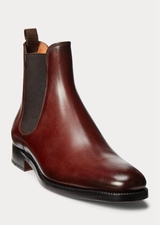Bottines Chelsea en cuir de veau Penfield marron foncé pour homme Ralph Lauren