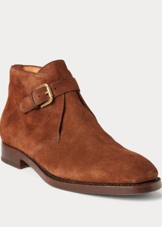 Bottines Chelsea en daim marron Frasco pour homme Ralph Lauren