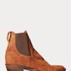 Bottines Chelsea en daim marron Ralph Lauren Plainview pour homme Bottines Chelsea en daim marron Ralph Lauren Plainview pour homme