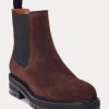 Bottines Chelsea en daim marron Ralph Lauren pour femme Bottines Chelsea en daim marron Ralph Lauren pour femme