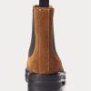 Bottines Chelsea en daim marron Ralph Lauren pour femme
