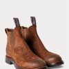Bottines Chelsea en daim marron Ralph Lauren pour homme Bottines Chelsea en daim marron Ralph Lauren pour homme