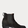 Bottines Chelsea en daim noires Ralph Lauren Plainview pour hommes Bottines Chelsea en daim noires Ralph Lauren Plainview pour hommes