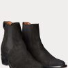 Bottines Chelsea en daim noires Ralph Lauren Plainview pour hommes Bottines Chelsea en daim noires Ralph Lauren Plainview pour hommes