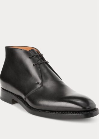 Bottines Chelsea noires en cuir de veau Frasco pour homme Ralph Lauren