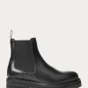 Bottines Chelsea noires en cuir de veau Ralph Lauren pour femmes