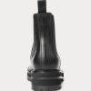 Bottines Chelsea noires en cuir de veau Ralph Lauren pour femmes