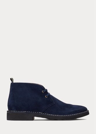 Bottines chukka en daim Talan bleu marine pour homme Ralph Lauren