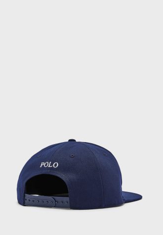 Casquettes bleues à visière incurvée avec logo Ralph Lauren pour homme