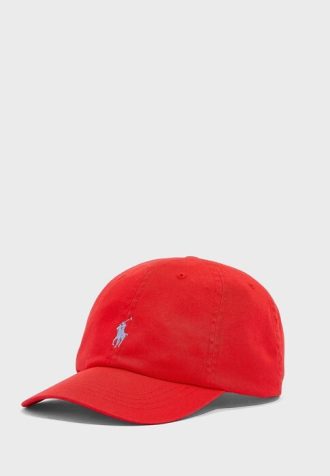 Casquettes rouges à visière incurvée Ralph Lauren Essential pour homme