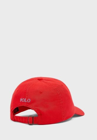 Casquettes rouges à visière incurvée Ralph Lauren Essential pour homme