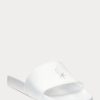 Chaussons blancs Ralph Lauren Big Pony pour femmes Chaussons blancs Ralph Lauren Big Pony pour femmes