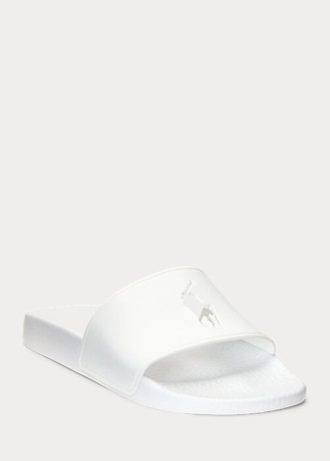 Chaussons blancs Ralph Lauren Big Pony pour femmes