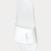 Chaussons blancs Ralph Lauren Big Pony pour femmes Chaussons blancs Ralph Lauren Big Pony pour femmes