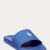 Chaussons bleus Ralph Lauren Signature Pony pour hommes Chaussons bleus Ralph Lauren Signature Pony pour hommes