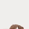 Chaussons en cuir tressé marron foncé Ralph Lauren pour homme