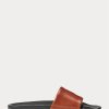 Chaussons marron en cuir poney Ralph Lauren Signature pour homme