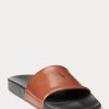 Chaussons marron en cuir poney Ralph Lauren Signature pour homme