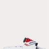 Chaussons moto en cuir color-block Ralph Lauren blancs/rouges pour homme