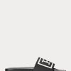 Chaussons noirs/blancs avec logo Ralph Lauren pour homme Chaussons noirs/blancs avec logo Ralph Lauren pour homme