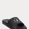 Chaussons noirs/blancs avec logo Ralph Lauren pour homme Chaussons noirs/blancs avec logo Ralph Lauren pour homme