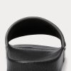 Chaussons en cuir poney Ralph Lauren Signature pour homme, noir/noir