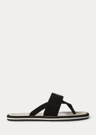 Chaussons noirs Ralph Lauren Rosalind pour femmes