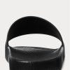 Chaussons noirs/rouges Ralph Lauren Signature Pony pour homme Chaussons noirs/rouges Ralph Lauren Signature Pony pour homme