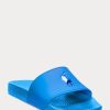 Chaussons Ralph Lauren Big Pony bleus pour femmes Chaussons Ralph Lauren Big Pony bleus pour femmes