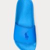 Chaussons Ralph Lauren Big Pony bleus pour femmes Chaussons Ralph Lauren Big Pony bleus pour femmes