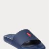 Chaussons Ralph Lauren Signature Pony bleu marine/rouge pour homme
