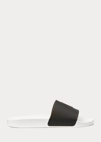 Chaussons thermochromiques Signature Pony Ralph Lauren noirs/jaunes pour homme Chaussons thermochromiques Signature Pony Ralph Lauren noirs/jaunes pour homme