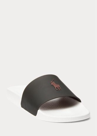 Chaussons thermochromiques Signature Pony Ralph Lauren noirs/jaunes pour homme Chaussons thermochromiques Signature Pony Ralph Lauren noirs/jaunes pour homme