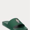 Chaussons verts Polo Bear Ralph Lauren pour hommes Chaussons verts Polo Bear Ralph Lauren pour hommes