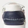 Chaussures décontractées en cuir bicolores Ralph Lauren Merton pour homme, couleur crème/bleu marine
