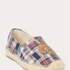 Espadrille Madras Cevio Crest bleue multicolore pour homme Ralph Lauren Espadrille Madras Cevio Crest bleue multicolore pour homme Ralph Lauren