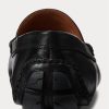 Chaussures de conduite décontractées en cuir noires pour hommes Ralph Lauren Anders Chaussures de conduite décontractées en cuir noires pour hommes Ralph Lauren Anders