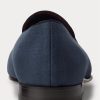 Chaussures habillées bleues en lin Alonzo Bullion pour hommes de Ralph Lauren Chaussures habillées bleues en lin Alonzo Bullion pour hommes de Ralph Lauren