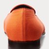 Chaussures habillées en lin brodé Alonzo de Ralph Lauren pour hommes orange Chaussures habillées en lin brodé Alonzo de Ralph Lauren pour hommes orange