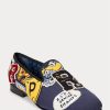 Chaussures habillées en toile bleu marine multicolores pour homme Ralph Lauren Paxton avec logo Chaussures habillées en toile bleu marine multicolores pour homme Ralph Lauren Paxton avec logo