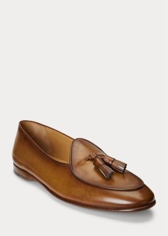 Chaussures habillées marron en cuir de veau Ralph Lauren Belvin pour hommes